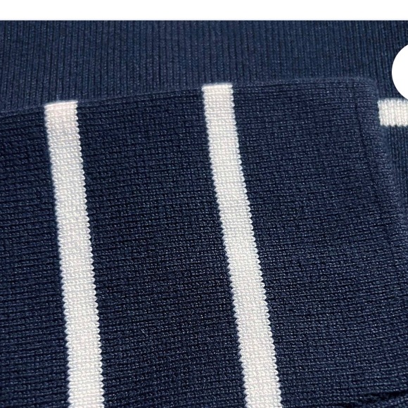 NWOT Zara Navy blue and white knit tank top - Picture 6 of 7